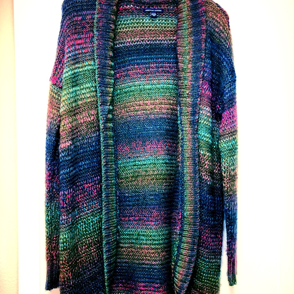 AE Space dye cardigan knit duster